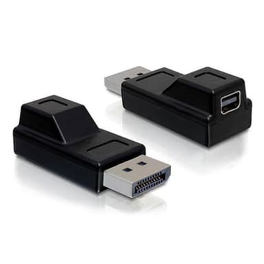 Delock Displayport-Sovitin DisplayPort Uros DisplayPort Mini Naaras 20 nastan näyttöporttiliitin Uros Mini DisplayPort Naaras