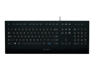Logitech K280E Kabelansluten Nordisk Svart 