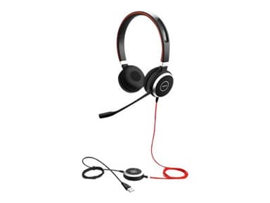 Jabra Evolve 40 MS Kuuloke + mikrofoni 3,5 mm jakkiliitin USB-A Skype for Businessille Stereo Musta