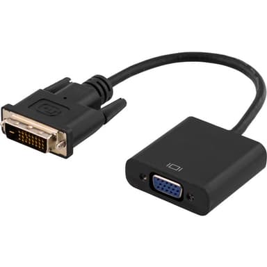 Deltaco Adapter DVI-D Hane VGA Hona 24+1 pin digital DVI Hane 15 pin HD D-Sub (HD-15) Hona