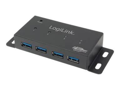 Logilink USB 3.0 Hub 4-Port, Metal, Incl. Power Supply USB Hubb 