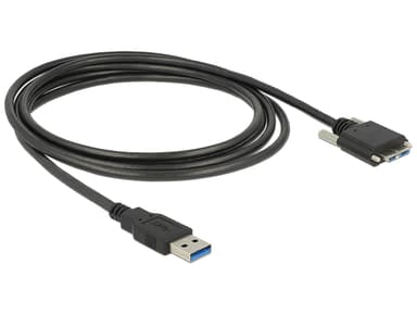 Delock USB-kaapeli 3m USB A Micro-USB B Musta