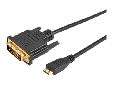 Prokord HDMI 1.4-kaapeli 2m HDMI Mini Uros DVI-D Dual Link Uros