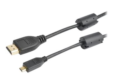 Prokord HDMI 1.4-kaapeli 2m HDMI-tyyppi A (vakio) HDMI-tyyppi D (mikro) Musta
