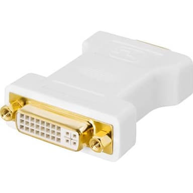 Deltaco Adapter DVI-I Hona VGA Hane 24+5 pin kombinerad DVI Hona 15 pin HD D-Sub (HD-15) Hane