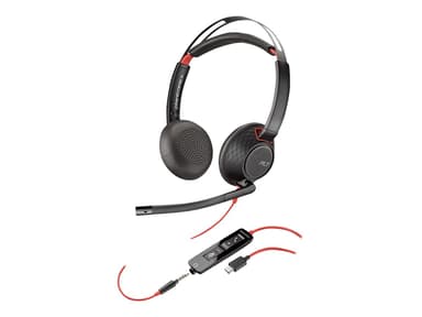 Poly 5220 Blackwire USB C 3,5 mm jakkiliitin USB-C Stereo Musta 