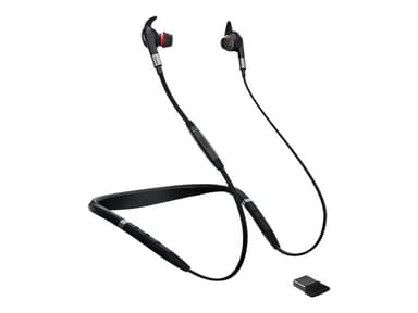 Jabra Evolve 75E + Link 370 MS USB-A via Bluetooth-adapter Microsoft Teams Skype for Business Stereo Svart 