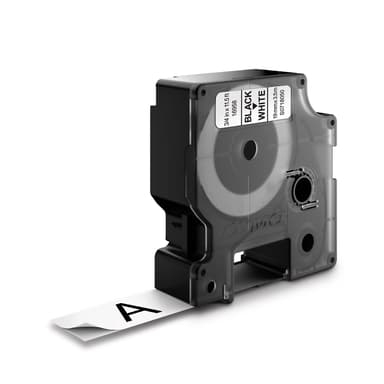 Dymo Tape D1 12mm Black/White Flexibel 