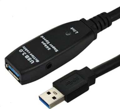 Microconnect Active USB 3.0 Extension 10m 9-stifts USB typ A Hane 9-stifts USB typ A Hona