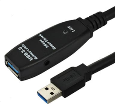 Microconnect Active USB 3.0 Extension 10m USB A USB A Musta