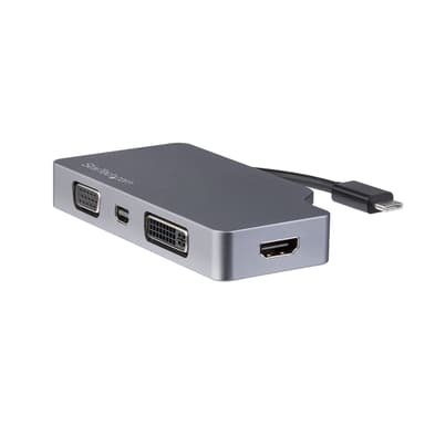 Startech USB-C To VGA/DVI/HDMI/Mini-DP Adapter Silver Hopea