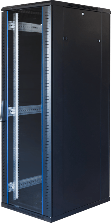 Toten G6 19" Rackskåp 37U 600x800 Glas/Perforerad Dörr 
