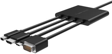 Belkin Multiport till HDMI Digital AV Adapter 2.4m 15 pin HD D-Sub (HD-15) 19-stifts HDMI typ A 24 pin USB-C Mini DisplayPort Hane 4-stifts USB typ A HDMI Type A Hane