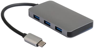 Prokord Travleport USB-C To 3XUSB+HDMI USB-C Han HDMI USB USB-C Hun Sølv