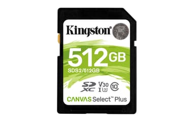 Kingston Canvas Select Plus 512GB SDXC UHS-I -muistikortti