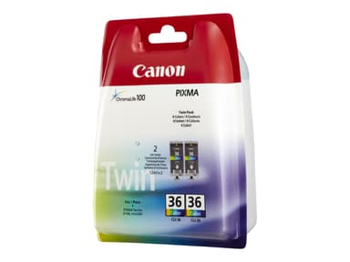 Canon Blekk Farge CLI-36 Twin Pack 