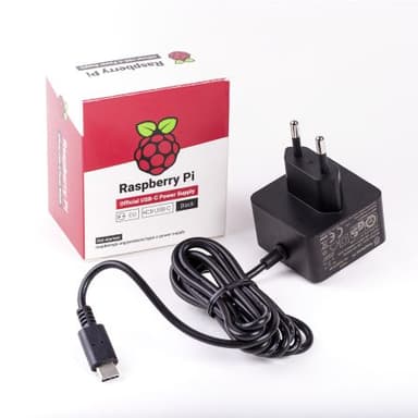 Raspberry Pi Power Supply 15.3W 5.1V/3A EU USB-C Black 