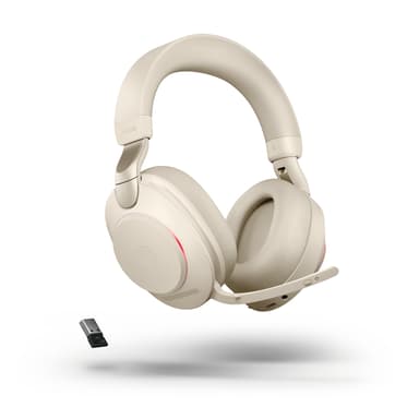 Jabra Evolve2 85 UC Kuuloke + mikrofoni USB-A Bluetooth-sovittimen kautta Optimoitu UC:lle Stereo Beige
