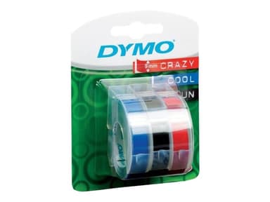 Dymo Merkintäteippi 9mm x 3m Mixed (Musta, Sininen, Punainen) 3kpl 
