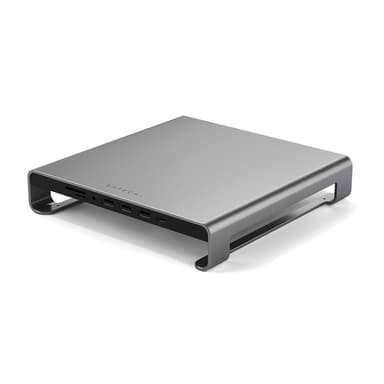 Satechi Skærmstativ med USB-C Hub/SD-læser/3,5mm-lydudgang Space Gray - iMac 