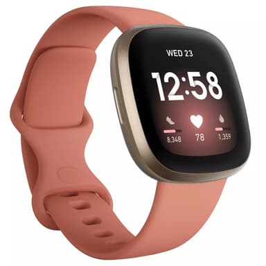 Fitbit Versa 3 Pink Clay/Soft Gold Aktivitetssporer 