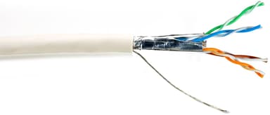 Direktronik Bulkkabel (slim) CAT 6 Foliebelagt uskjermet tvinnet kabelpar (F/UTP) Hvit 100m
