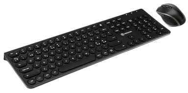Voxicon Wireless Slim Metal Keyboard 282Wl+ Dm-P20WL Nordisk Keypad og mus-sæt