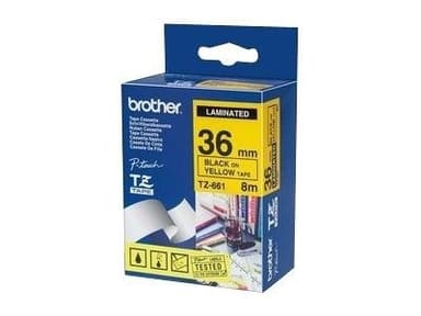 Brother Tape TZE-661 36mm Sort/Gul 