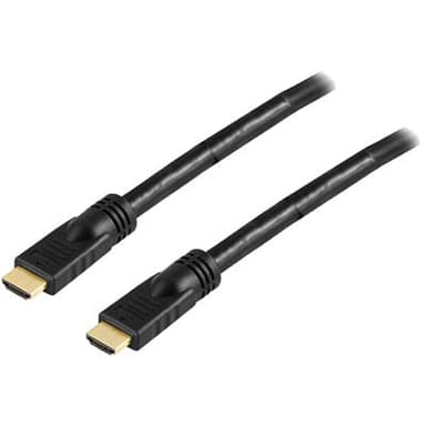Deltaco HDMI - HDMI HIGH SPEED W/ ETHERNET ACTIVE 25m HDMI-tyyppi A (vakio) HDMI-tyyppi A (vakio) Musta