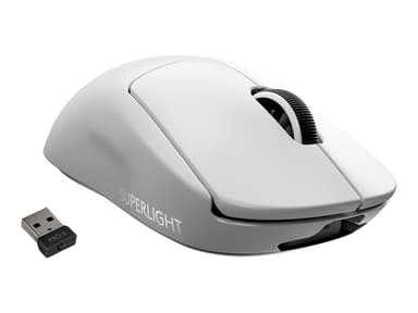 Logitech PRO X SUPERLIGHT Wireless Gaming Mouse Trådløs 25400dpi Mus Hvit