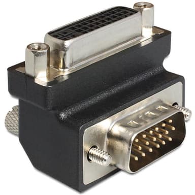 Delock Adapter DVI 24+5 female / VGA 15 pin male 90°angled 