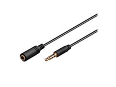 Microconnect AUDIO 3.5MM FEMALE - 3.5MM MALE 4-PIN 1m Mini-telefonstereo 3,5 mm Hun Mini-telefonstereo 3,5 mm Han