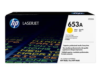 HP Värikasetti Keltainen 653A 16.5K - CF322A 
