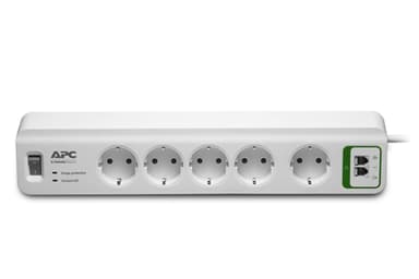 APC SurgeArrest Essential 10A Ekstern 5st Hvid Hvid