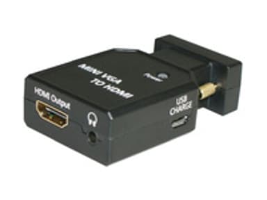 Microconnect Adapter VGA Hann 3,5 mm-minijakk HDMI Hunn