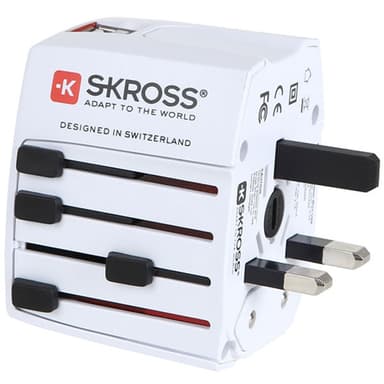 Skross World Adapter MUV USB 2,4A Vit 