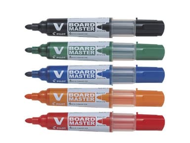 Pilot Whiteboardpenna V Board Rund Spets 5-Set 