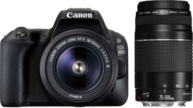 Canon EOS 200D + EF-S 18-55/3,5-5,6 III + EF 75-300/4-5,6 DC III 