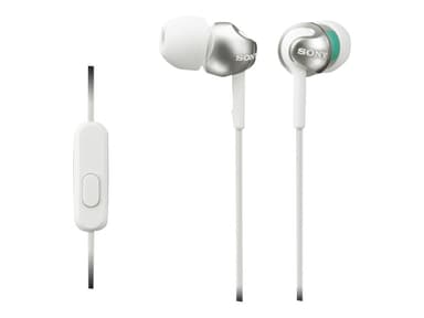 Sony MDR-EX110AP In-Ear hörlurar med mikrofon 3,5 mm kontakt Stereo Silver Vit 