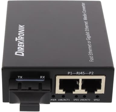 Direktronik 33-4744 Glasvezel mediaconverter RJ-45 SC enkele modus 