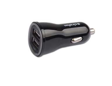 Cirafon USB-autolaturi, jossa on kaksi USB-porttia 2xUSB 4.8A Syvä musta 