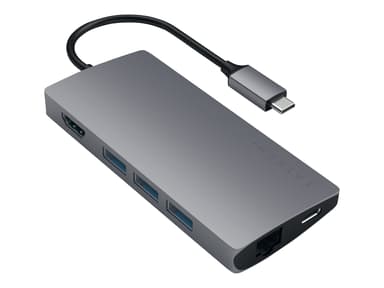 Satechi Multi-Port Adapter V2 USB-C Minitelakointiasema 