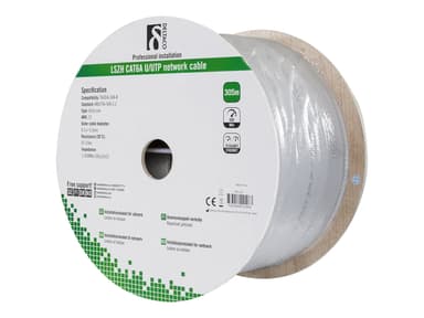 Deltaco Bulk cable - CAT 6a Unshielded twisted pair (UTP) Grey 305m - (Kuppvare klasse 2) 