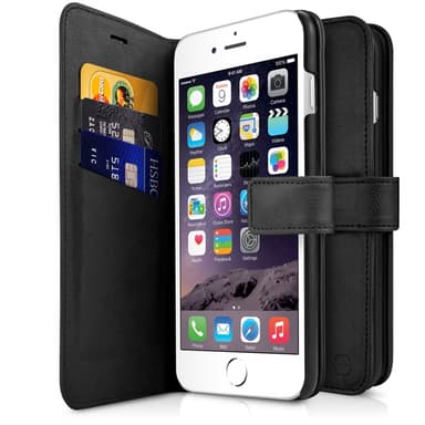 Cirafon Wallet Book Magnet iPhone 6/6s iPhone 7 iPhone 8 iPhone SE (2020) iPhone SE (2022) Sort læder