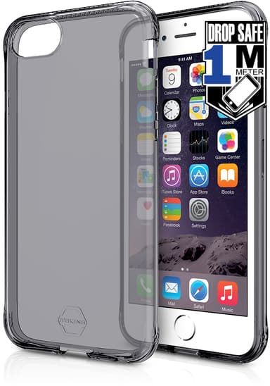 Cirafon Zero Gel Drop Safe iPhone 7 iPhone 8 iPhone SE (2020) iPhone SE (2022) Puoliksi läpinäkyvä musta