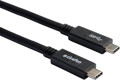 Cirafon USB-C kaapeli USB certified 2m USB C USB C Musta