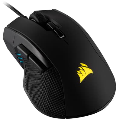 Corsair Gaming IRONCLAW RGB FPS/MOBA Met bekabeling 18,000dpi Muis Zwart