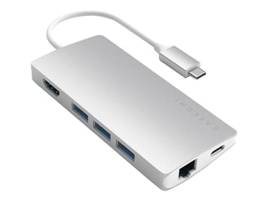 Satechi Aluminum Multi-Port Adapter V2 Thunderbolt 3 Minidock