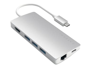 Satechi Aluminum Multi-Port Adapter V2 USB 3.2 Gen 1 (3.1 Gen 1) Type-C