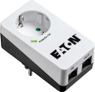 Eaton Protection Box 1 eluttag + 1 Tele 16A Extern 1st Vit